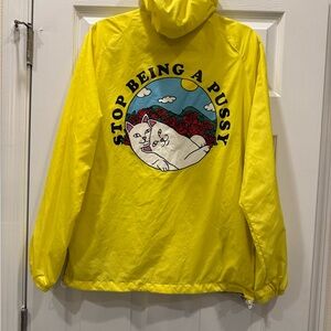 Ripndip Yellow Windbreaker with Graphic